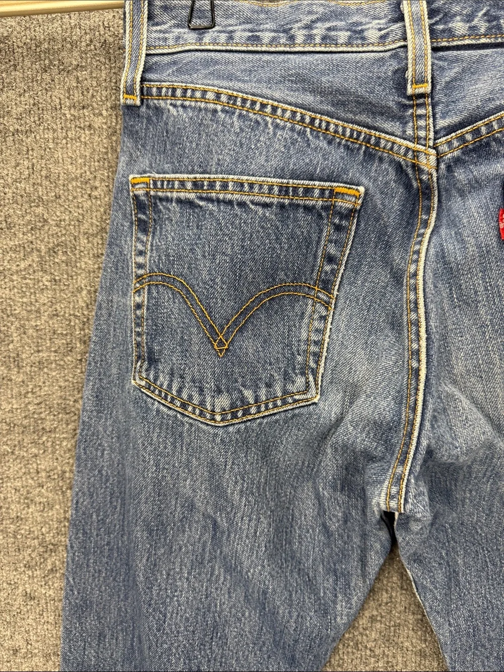 Vintage 501 Levi's Button Fly Denim Jeans W28 L34 8/2007